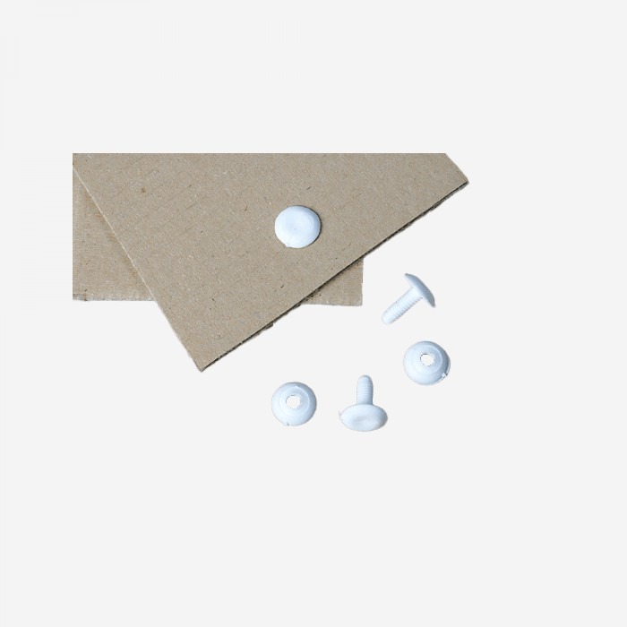Plastični bijeli Snap vijak, jednokratni 15 mm - 100 kom Cijena